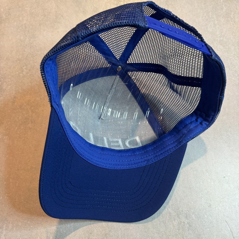 Blue SnapBack trucker hat  "Della" print. One size fits all. Gorpcore - Picture 2 of 6